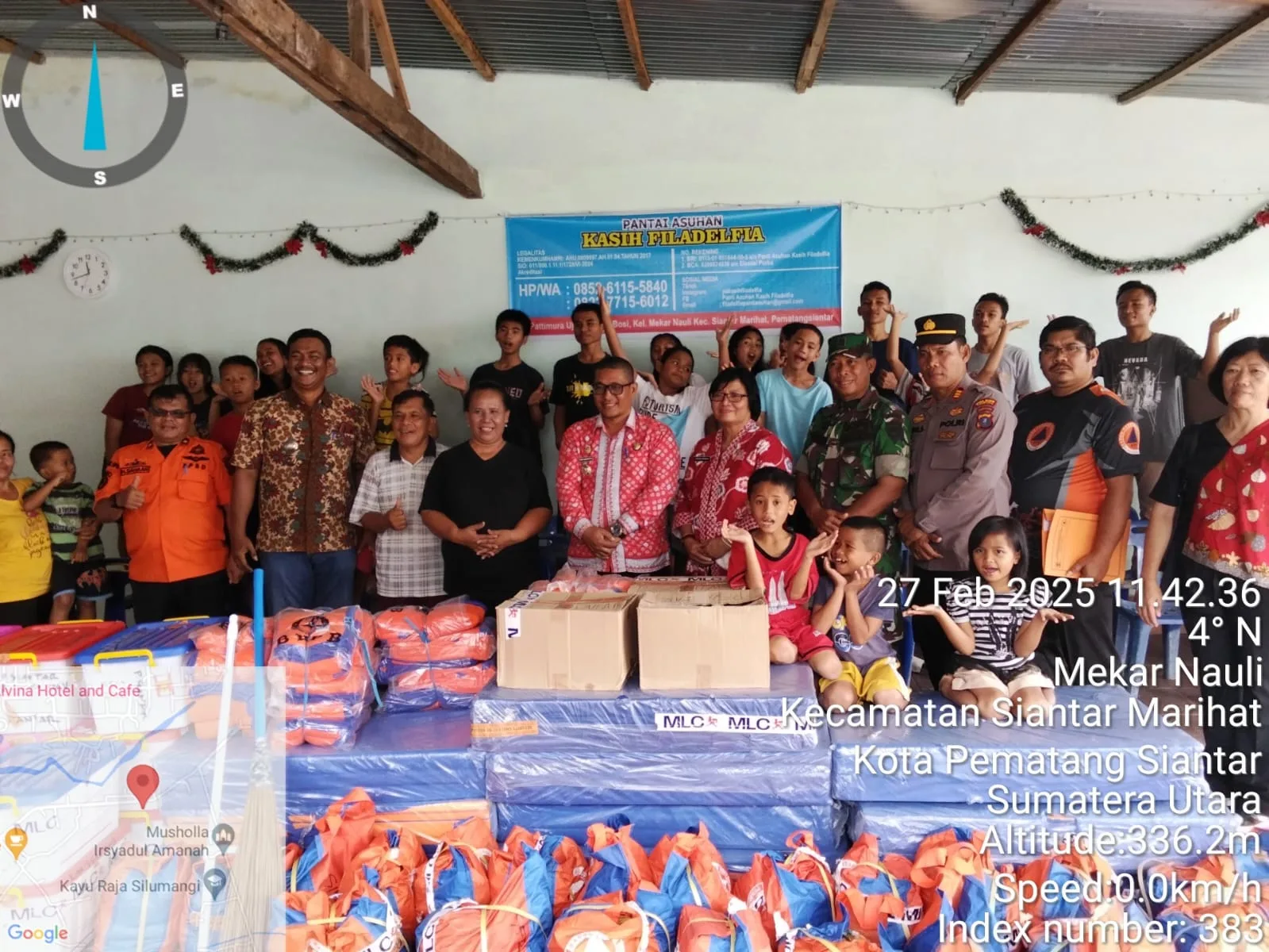 Danramil Danramil 03/SS Dampingi BPBD Pematangsiantar Salurkan Bantuan Kepada Korban Bencana Alam