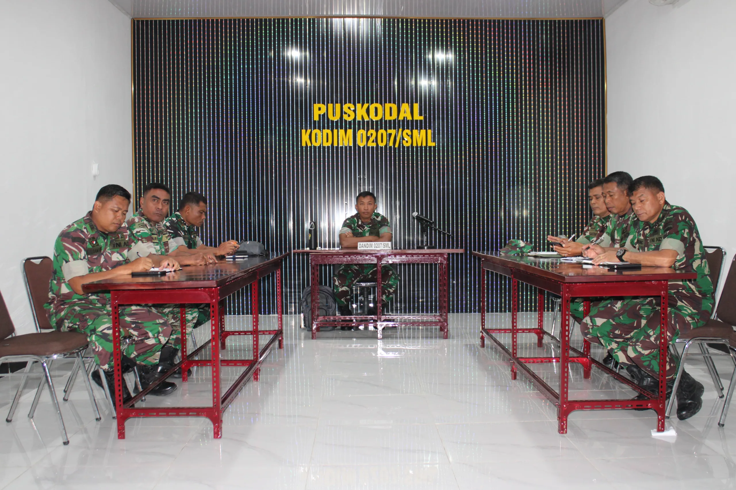 Sukseskan Swasembada Pangan Nasional Dandim 0207/Simalungun Dan Staf Ikuti Zoom Meeting Dipimpin Oleh Aster Panglima TNI