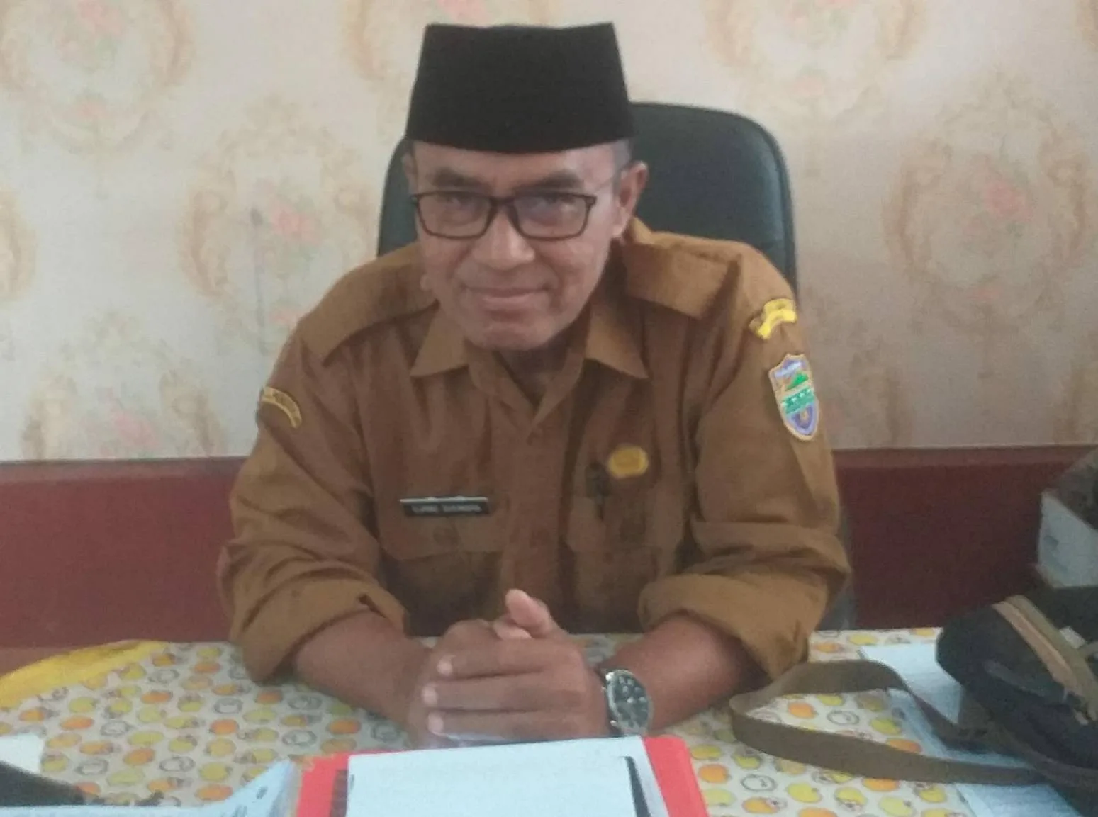 Selamat Bekerja Dr.H.Herdiat Sunarya ” Ujang Sukmara Ketua PGRI Lumbung.