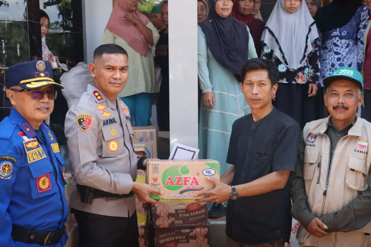 Kapolres Ciamis AKBP Akmal Tinjau Bencana Alam ke Dusun Cipendeuy Panawangan