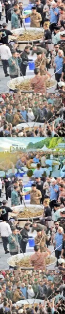 *Wakil Bupati Simalungun, Bagikan Nasi Ayam Rica-Rica Andaliman Dalam Perayaan HUT ke-77 Provinsi Sumatera Utara di Parapat*