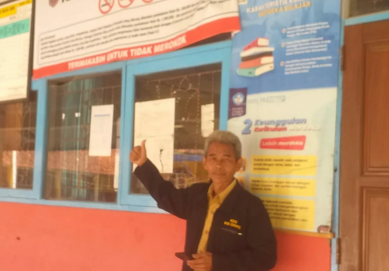 Kantor SDN7 Kawunglarang Rancah Mau Ambruk