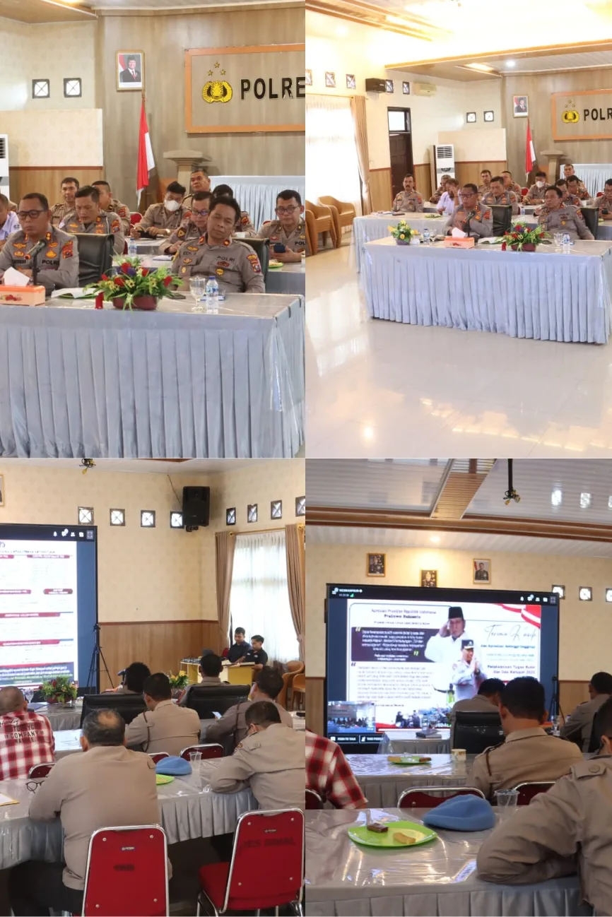 Kapolres Simalungun Ikuti Arahan Kapolri Terkait Situasi Kamtibmas Pasca Operasi Ketupat 2025
