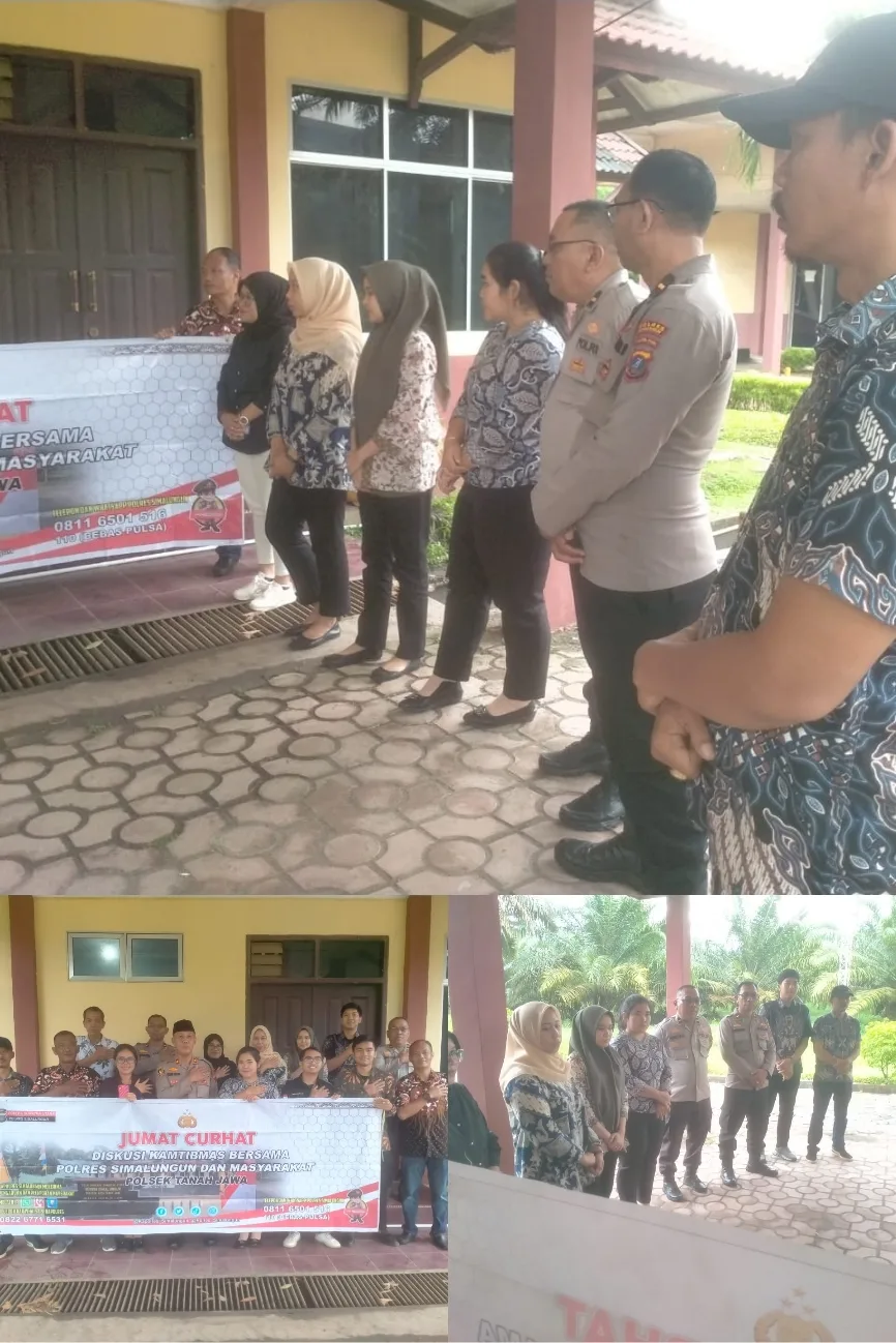 Kapolsek Tanah Jawa Gelar Jumat Curhat di Kantor Korkam PTPN Bah Jambi