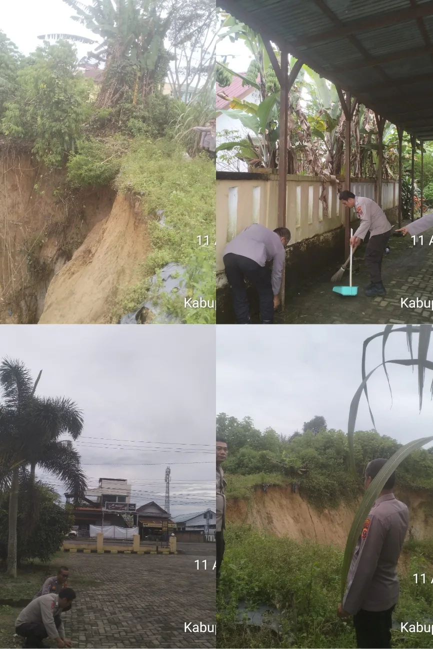 Wakapolres Simalungun Lakukan Pengecekan Kondisi Polsek Raya Antisipasi Longsor