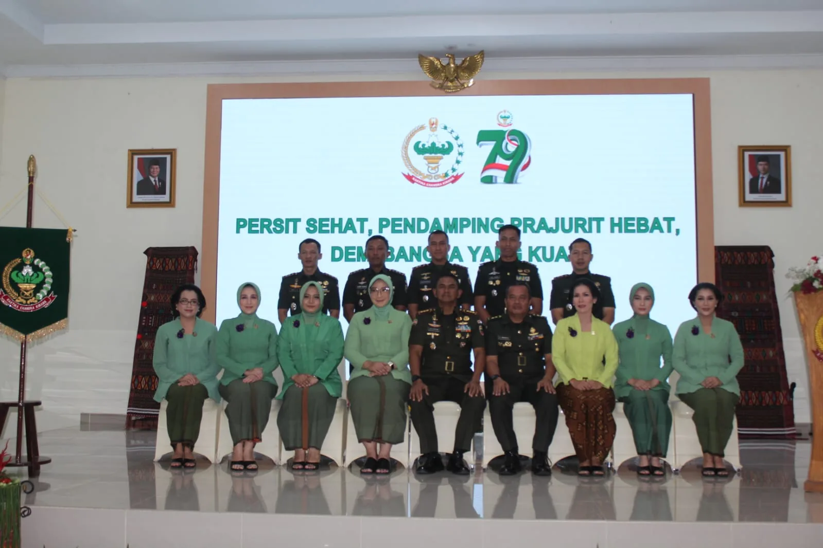 Dandim 0207/Simalungun beserta Ibu Hadiri Syukuran Hut Persit Ke 79 Tahun Di Korem 022/Pantai Timur