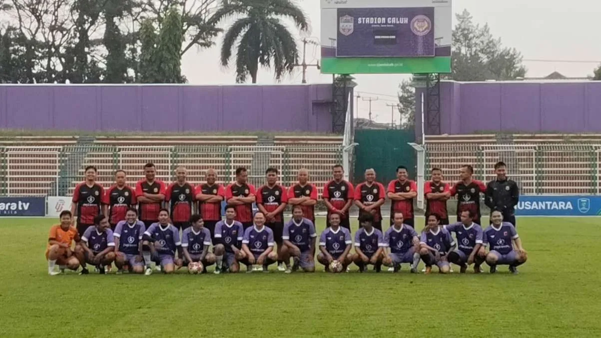 Laga Persahabatan Sepak Bola Polres Ciamis Dengan Insan Pers