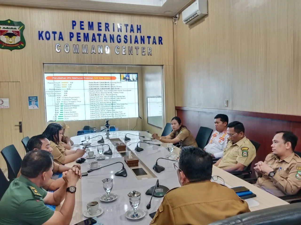 Pabung Kodim 0207/Simalungun Hadiri Vidcom Rakor Pembentukan Koperasi Merah Putih di Pematangsiantar