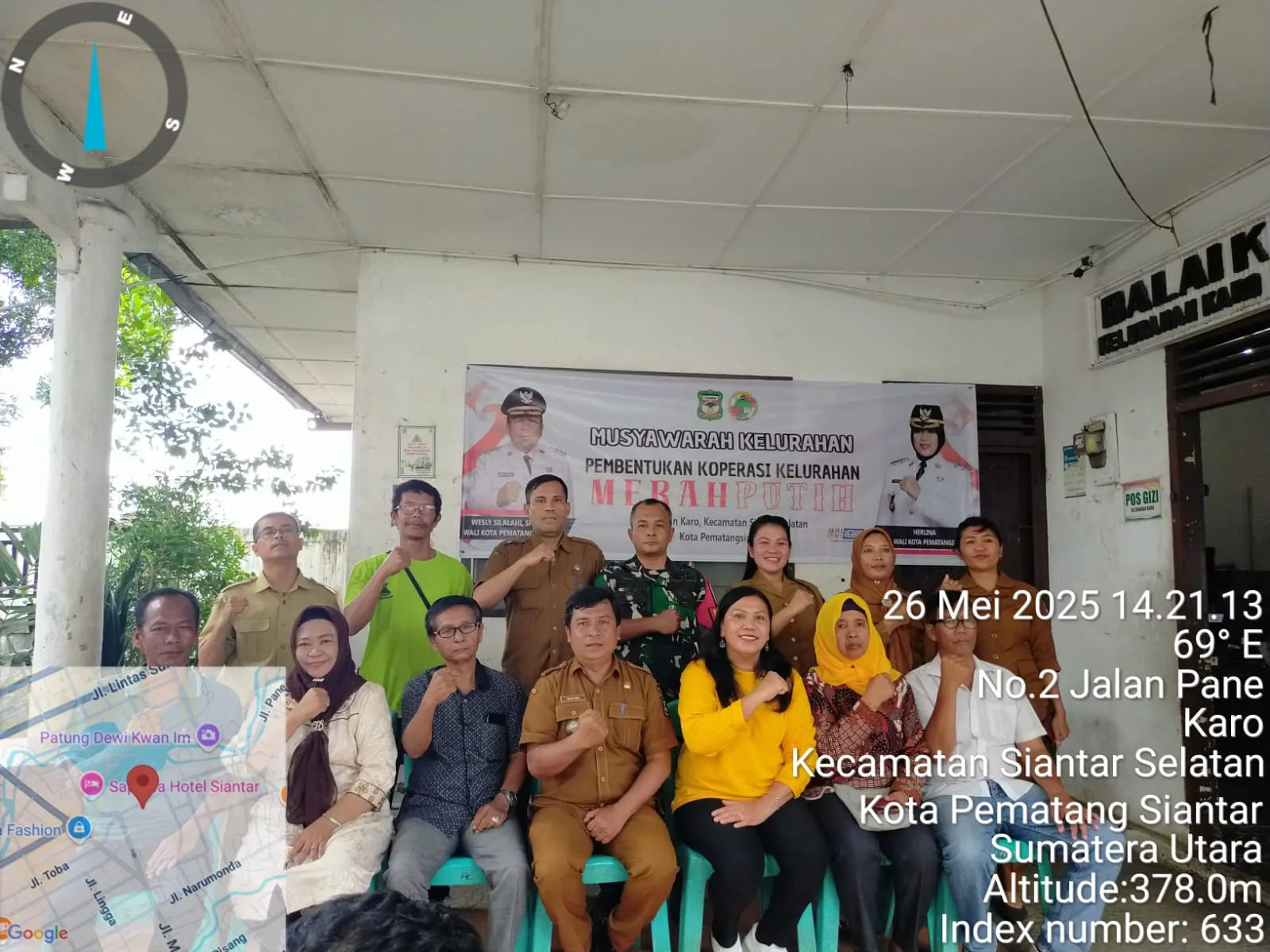 Babinsa Sertu Suyanto Hadiri Rapat Pembentukan Koperasi Merah Putih di Siantar Selatan