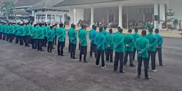 Bupati Ciiamis Melepas KKN Mahasiswa NU di Halaman Pendopo