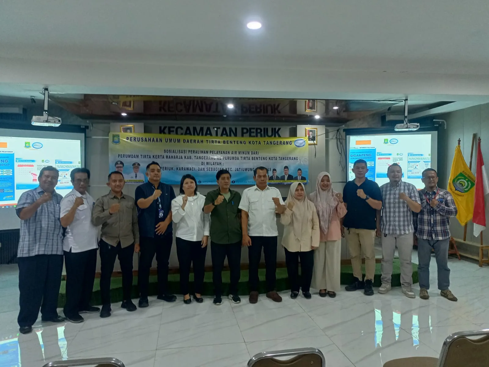 Sosialisasi PDAM Tirta Benteng Perahlihan Air Wilayah II PDAM TKR Kepada masyarakat.