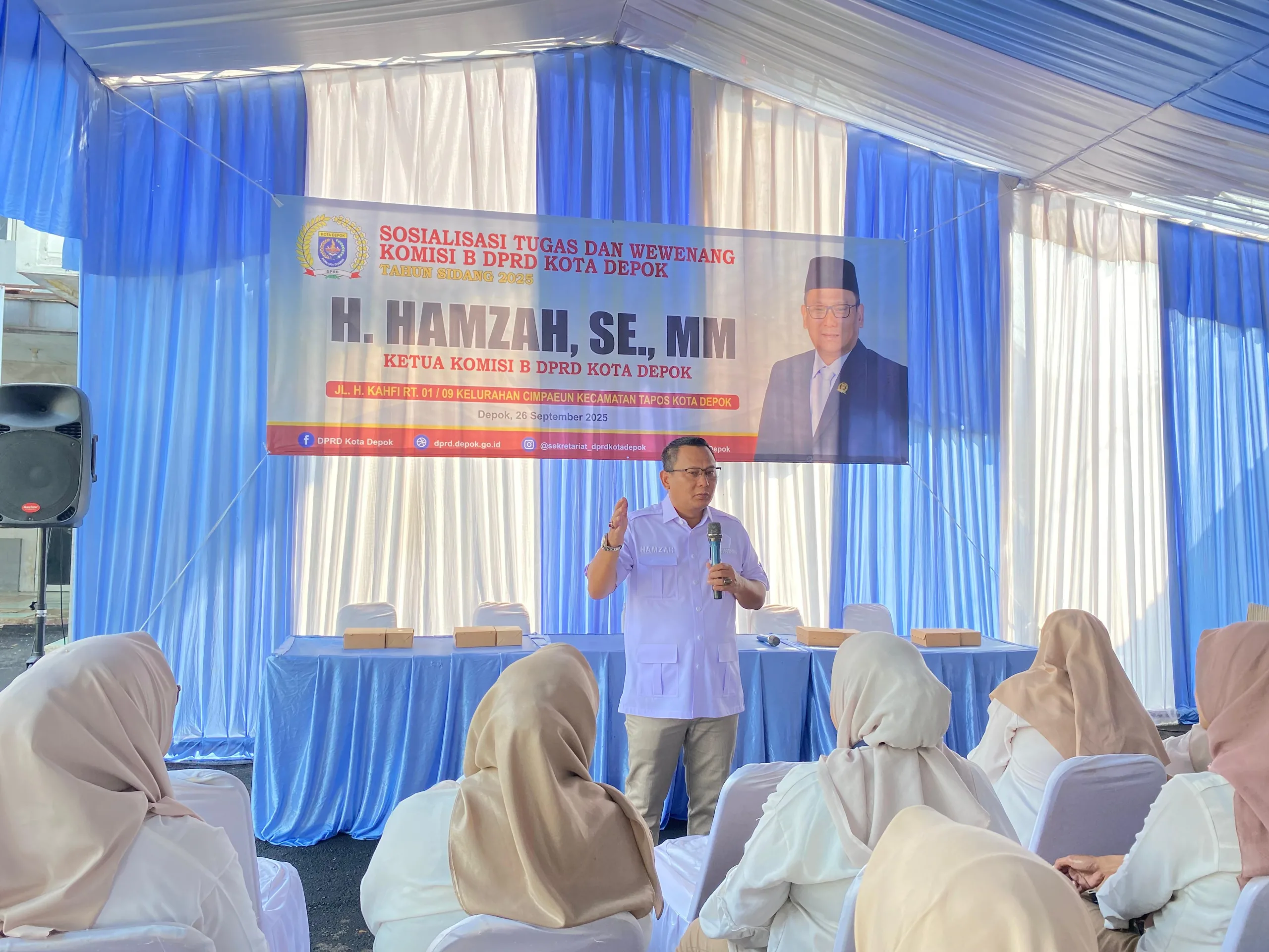 Gelar Soskom Ketua Komisi B Paparkan Peran Serta Fungsi Anggota DPRD