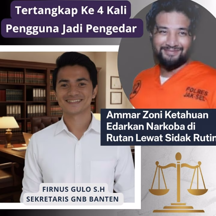 Ammar Zoni Main Narkoba di Balik Jeruji, Sekretaris GNB Banten: Generasi Muda Harus Bangkit!