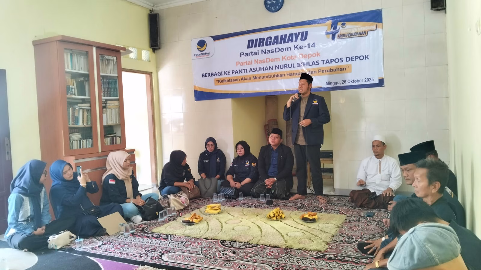 Ulang Tahun  ke 14, Partai Nasdem Kota Depok Kunjungi Pantai Asuhan dan Pondok Pesantren