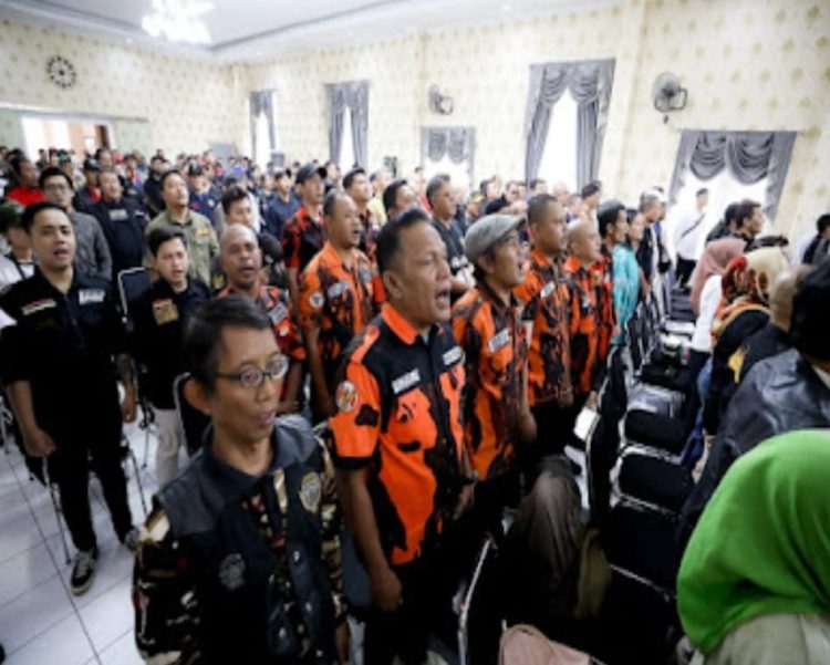 TNI – POLRI, Kodim 0618 dan Pemkot Bandung Bersama Ormas Sepakat Jaga Kondusiftas Kota Bandung