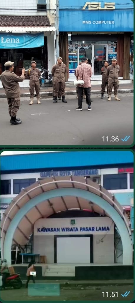 Satpol PP Kota Tangerang Akan Tindak Tegas Jalur Evakuasi Pasar Lama Harus Steril dari PKL