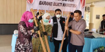 Polres Rokan Hilir Musnah kan  Barang Haram Sebanyak 79,98kg sabu