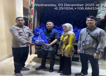 Sinergi BRI BO BSD dengan Polres Tangerang Selatan Salurkan Bantuan Sembako kepada Masyarakat