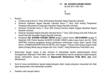 Kompolnas : Hukum Harus Tegak, Lurus Jangan Ada Bekingan dari Anggota Polisi Bagi yang Dalah