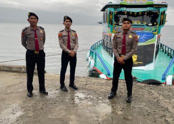 Patroli dan Pengamanan Pos Polisi Pariwisata Kaldera, Polri Pastikan Liburan Tahun Baru Aman di Danau Toba