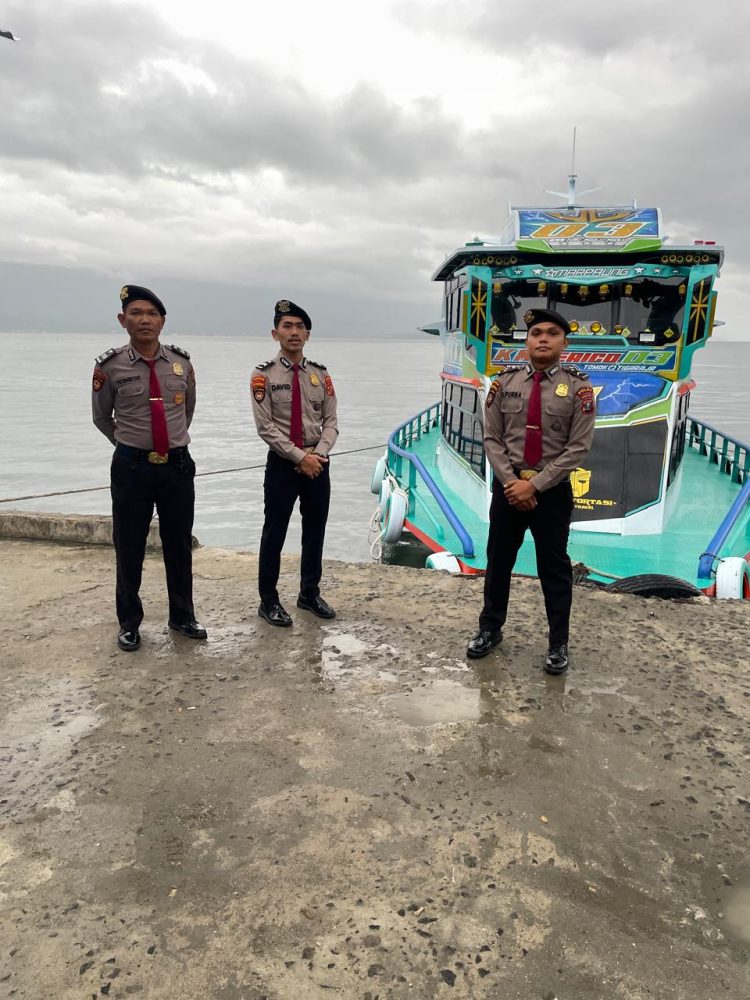 Patroli dan Pengamanan Pos Polisi Pariwisata Kaldera, Polri Pastikan Liburan Tahun Baru Aman di Danau Toba