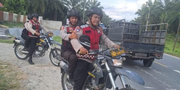 “Tetap di Jalur, Jangan Nyalip Sembarangan!” Himbauan Samapta Polres Simalungun Bikin Arus Balik Lancar