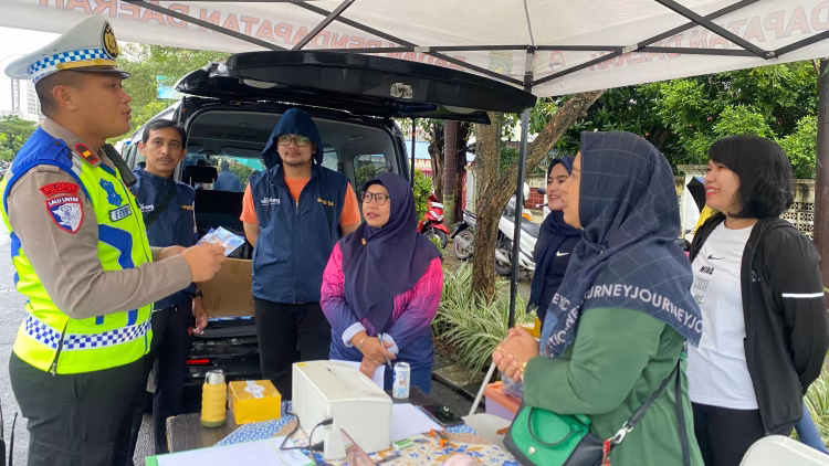 Satlantas Tangerang Kota Manfaatkan Stan DLH untuk Sosialisasi Keselamatan Berlalu Lintas