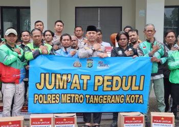 Kapolres Tangerang Kota Rangkul Ojol Lewat Program Jumat Peduli