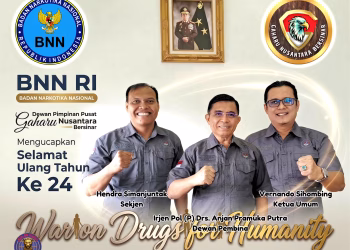 DPP, DPW, DPD GNB Mengucapkan Selamat Ulang Tahun yang ke-24 BNN Indonesia