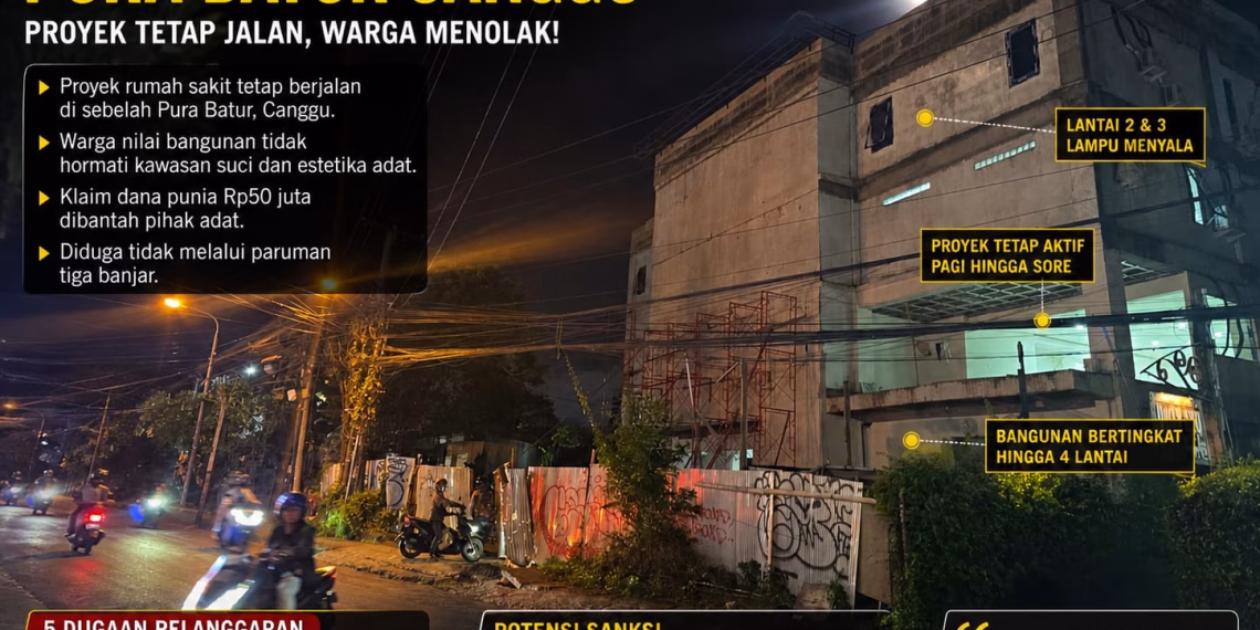 Kontroversi RS Canggu: Lampu Proyek Menyala, Penolakan Warga Kian Keras