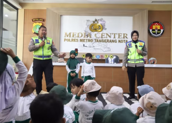 Sat Lantas Polres Metro Tangerang Kota Edukasi Anak TK Lewat Program Polisi Sahabat Anak