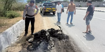 Curi Tabung Elpiji, Motor Pelaku Dibakar Massa di Mamboro