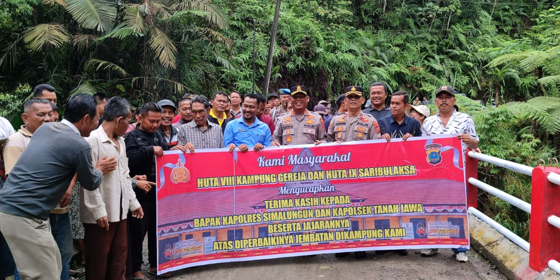 Kapolres Simalungun Resmikan Jembatan Merah Putih Presisi di Hatonduhan, Wujud Nyata Polri Hadir Bangun Desa dan Jaga Keselamatan Warga