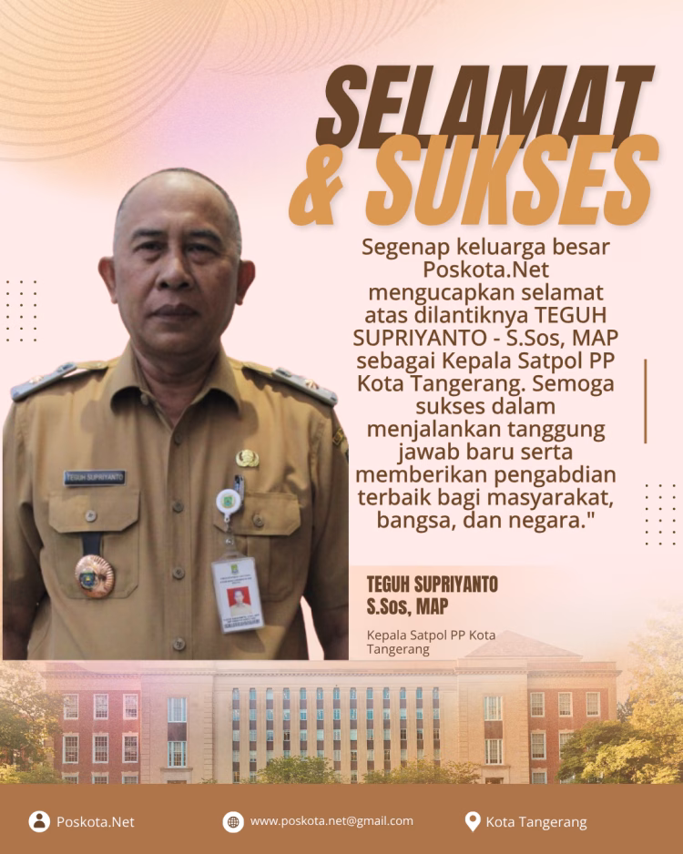 Diangkat Kepala Satpol PP, Teguh Supriyanto Sosok yang Tepat