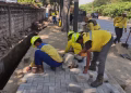 Akses Pedestrian Jadi Prioritas, Trotoar Jalan Bouraq-Lio Baru Kota Tangerang Diperbaiki