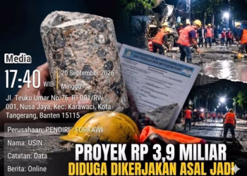 Tanpa Pengawasan, CV Safira Darma Wangsa Pekerjaan Tidak Sesuai SOP di Duga Menggunakan Cangkul