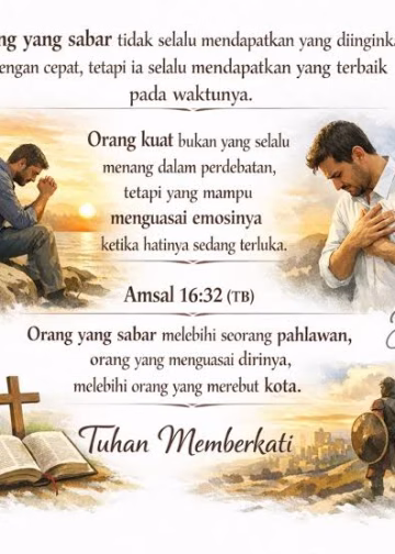 Orang yang sabar melebihi seorang pahlawan