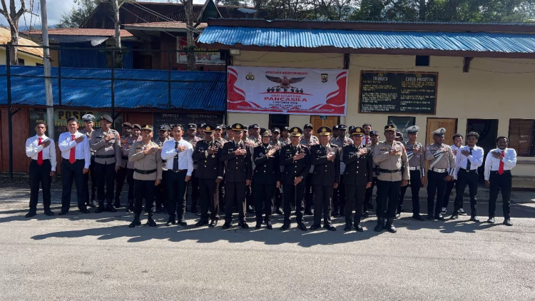 Polres Lanny Jaya Gelar Upacara Hari Kesaktian Pancasila, Berlansung dalam Keadaan Aman dan Lancar